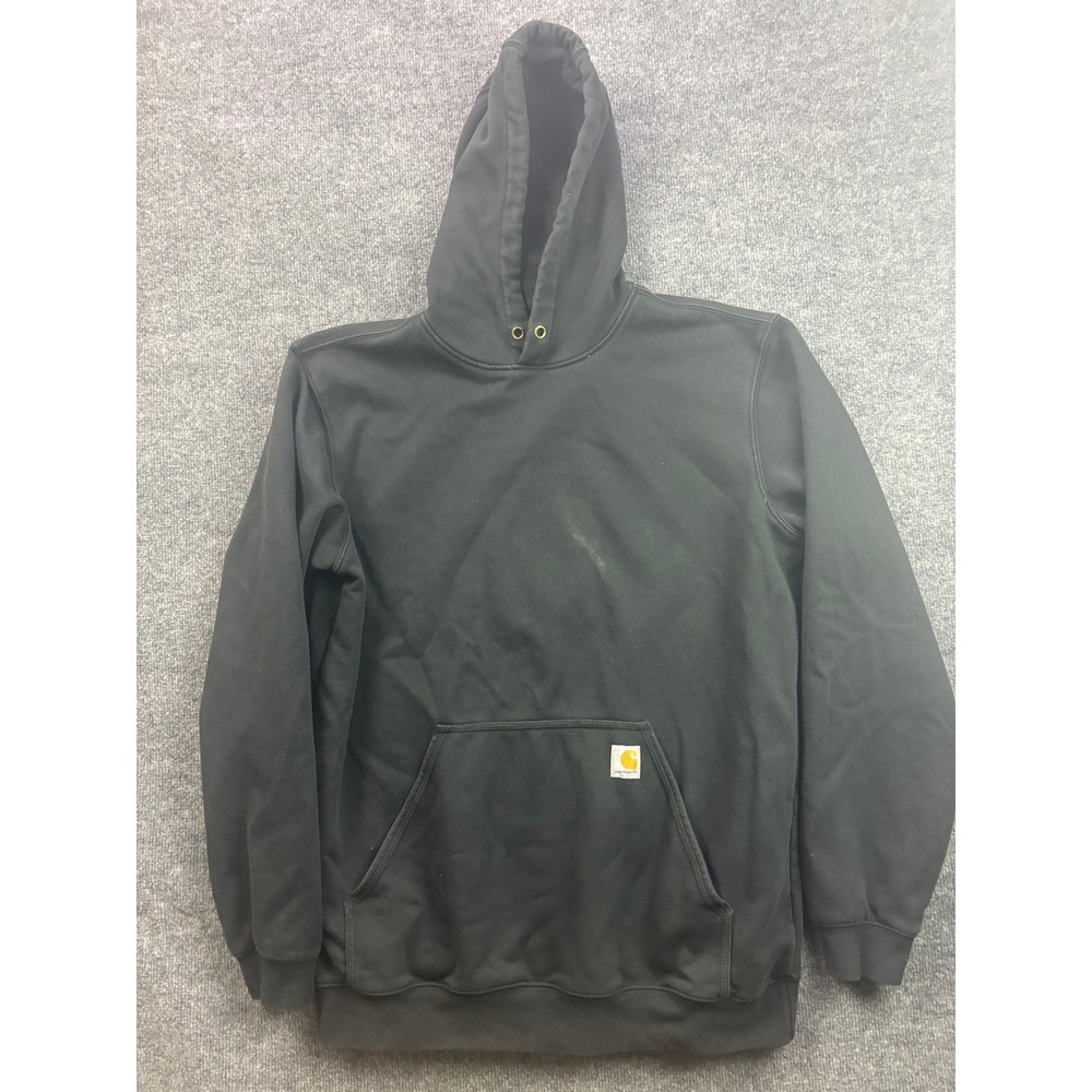 Carhartt‎ K121 BLK Hoodie Mens Large Tall Black Loose Fit Midweight Pullover